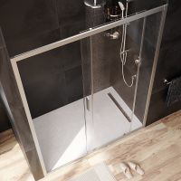 Душевая дверь AM.PM Gem 150 W90G-150-1-195MT профиль Хром матовый стекло прозрачное — фото 4, Раздвижные душевые двери