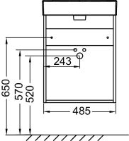 Тумба под раковину Jacob Delafon Odeon Rive Gauche 50 L EB2581G-R9-E10 подвесная Квебекский дуб — фото 3, Тумбы под раковину