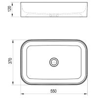 Раковина-чаша Ravak Ceramic R Slim 55 XJX01155002 Белая — фото 7, Раковины накладные