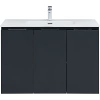 Тумба под раковину Aquanet Алвита New 100 277531 подвесная Антрацит — фото 5, Тумбы под раковину