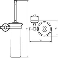 Ершик для унитаза Migliore Fortuna 27736 Белый матовый Золото — фото 2, Ершики для унитаза