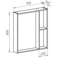 Зеркало Bellezza Бруно 70 4612211030491 с подсветкой Табакко — фото 7, Мебель для ванной