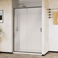 Душевая дверь Vincea City 120 VDS-5CT120CLGM профиль Вороненая сталь стекло прозрачное — фото 3, Душевые двери в нишу