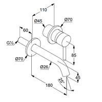 Смеситель для раковины Kludi Bozz 382443976 Черный матовый — фото 3, Смесители для раковины