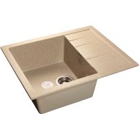 Кухонная мойка GranFest Quadro GF-Q650L Песочная — фото 1, Кухонные мойки