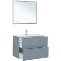 Тумба под раковину Aquanet Арт 90 313276 подвесная Мисти грин — фото 9, Тумбы под раковину