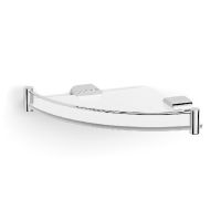 Стеклянная полка Langberger Lugano 24051D угловая Хром — фото 1, Полки для ванной и душа