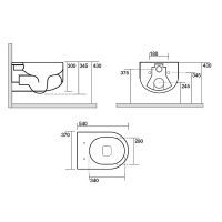 Унитаз Kerasan Flo 311130 подвесной Белый матовый без сиденья — фото 4, Унитазы