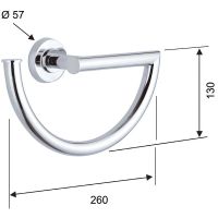 Товар: Кольцо для полотенец Remer Arte AR44CR Хром - фото 2 Кольцо для полотенец Remer Arte AR44CR Хром — фото 2, Полотенцедержатели