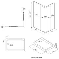 Товар: Душевой уголок Triton Вента-Хром 100х80 Щ0000049617 профиль Хром стекло прозрачное - фото 11 Душевой уголок Triton Вента-Хром 100х80 Щ0000049617 профиль Хром стекло прозрачное — фото 11, Душевые уголки