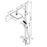 Товар: Душевая система Damixa Merkur 940000300 Черная матовая - фото 7 Душевая система Damixa Merkur 940000300 Черная матовая — фото 7, Душевое оборудование. Душевая программа