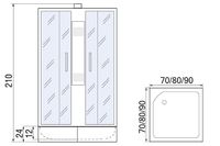 Душевая кабина Мономах Б/К 70x70x24 S МЗ 10000005853 без гидромассажа — фото 10, Душевые кабины