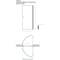 Товар: Душевая дверь Maybah Glass MGD-798-6 600x1980 на монопетле Черный стекло бронзовое - фото 7 Душевая дверь Maybah Glass MGD-798-6 600x1980 на монопетле Черный стекло бронзовое — фото 7, Душевые двери в нишу