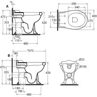 Товар: Унитаз Azzurra Jubilaeum JUVCTPB00000BI/(JUB100/P bi) приставной без бачка и сиденья - фото 5 Унитаз Azzurra Jubilaeum JUVCTPB00000BI/(JUB100/P bi) приставной без бачка и сиденья — фото 5, Унитазы