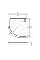 Акриловый поддон для душа Koller Pool Grace 80X80 GRACE80R Белый — фото 3, Душевые поддоны