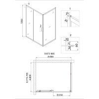 Товар: Душевой уголок Niagara Nova 90х80 NG-82-9AB-A80B профиль Черный стекло прозрачное - фото 4 Душевой уголок Niagara Nova 90х80 NG-82-9AB-A80B профиль Черный стекло прозрачное — фото 4, Душевые уголки