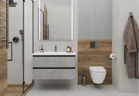 Керамогранит Ceradim Cement Strength Grey серый матовый 80х80 см — фото 7, Керамогранит