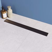 Душевой лоток Drain Leo-31-40 прямой 400 черный Ø 50 мм на ножках, сифон — фото 1, Трапы для душа