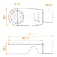Сифон RGW S-50 Ø 50 мм для трапов — фото 3, Сифоны для поддонов