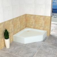 Душевой поддон 100*100*3.5 h 22 RGW STYLE Белый/Трапеция Ø 60 мм  (FW5-8) — фото 3, Акриловые душевые поддоны