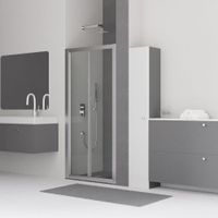 Душевая дверь (86-91)*185 RGW CL-21 Хром/Прозрачное/4 мм (Easy) — фото 2, Складные душевые двери