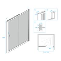 Товар: Душевая дверь (116-121)*185 RGW CL-12 Хром/Прозрачное/5 мм (Easy) - фото 4 Душевая дверь (116-121)*185 RGW CL-12 Хром/Прозрачное/5 мм (Easy) — фото 4, Раздвижные душевые двери