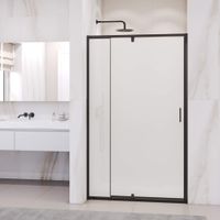 Душевая дверь  80- 90*195 RGW PA-008-B Чёрный/Матовое/6 мм (Easy) — фото 1, Распашные душевые двери