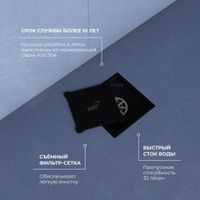 Товар: Душевой трап RGW SDR-13B-11 квадрат 110*110 черный Ø 50 мм без ножек, с решеткой - фото 2 Душевой трап RGW SDR-13B-11 квадрат 110*110 черный Ø 50 мм без ножек, с решеткой — фото 2, Трапы для душа