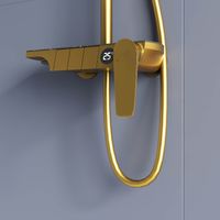 Душевая стойка RGW SP-33-G Золото Головной душ/Смеситель (Ручной душ.Шланг 1,5 м.) — фото 3, Душевые стойки