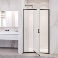 Душевая дверь  80- 90*195 RGW PA-008-B Чёрный/Матовое/6 мм (Easy) — фото 2, Распашные душевые двери