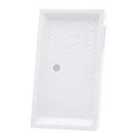 Душевой поддон  70*140*10 RGW CR-147 /Прямоугол Ø 60 мм Керамический (Центральный слив) — фото 2, Керамические душевые поддоны