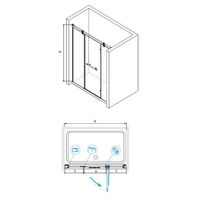 Душевая дверь 130*195 RGW VI-02 Белый/Прозрачное/8 мм (Easy) — фото 2, Распашные душевые двери