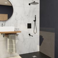 Товар: Комплект RGW SP-370-B Черный (Головной душ/смеситель/ручной душ/излив) - фото 2 Комплект RGW SP-370-B Черный (Головной душ/смеситель/ручной душ/излив) — фото 2, Встраиваемые душевые комплекты