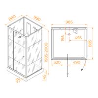 Товар: Душевая кабина 90*100*200 RGW AN-207 Прямоуг./Белый/Frost Line/5 мм (3 уп.) - фото 5 Душевая кабина 90*100*200 RGW AN-207 Прямоуг./Белый/Frost Line/5 мм (3 уп.) — фото 5, Душевые кабины