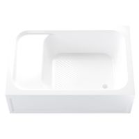 Душевой поддон  80*120*28 h 42 RGW BC/L /Прямоуг Ø 90 мм  (с сиденьем ) — фото 3, Акриловые душевые поддоны