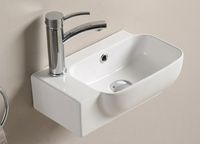 Раковина CeramaLux 40 78580R Белая глянцевая — фото 3, Мини-раковины