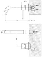 Смеситель скрытого монтажа д/умывальника gold, арт. SM28Gold — фото 2, Смесители для раковины