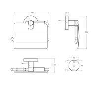 Держатель для туалетной бумаги CEZARES RELAX-PH-BORO — фото 3, Держатели туалетной бумаги