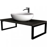 Столешница под раковину 1MarKa Grunge Loft 100 У85838 подвесная Бетон темно-серый — фото 1, Столешницы под раковину