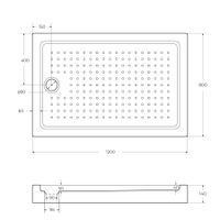 Товар: Акриловый поддон CEZARES TRAY-A-AH-120/80-15-W0 - фото 2 Акриловый поддон CEZARES TRAY-A-AH-120/80-15-W0 — фото 2, Акриловые душевые поддоны