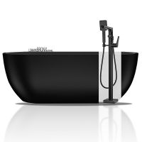 Смеситель для ванны Lemark Bronx LM3744BL Черный — фото 2, Для душа и ванны