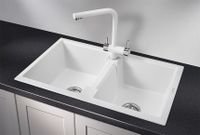 Granula-8101, АРКТИК (БЕЛЫЙ), кухонная мойка, кварц — фото 2, Кухонные мойки