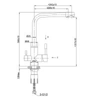 Смеситель для кухни Lemark Expert LM5061GMN Графит — фото 3, Смесители для кухни