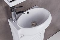 Товар: Раковина CeramaLux 43 9100R Белая - фото 2 Раковина CeramaLux 43 9100R Белая — фото 2, Раковины