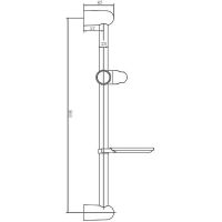 Душевая штанга Haiba HB8003 Хром — фото 2, Штанги для душа