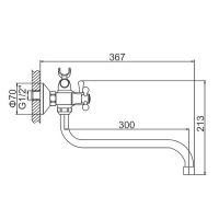 Товар: Смеситель для ванны Ledeme H08 2508L универсальный Хром - фото 2 Смеситель для ванны Ledeme H08 2508L универсальный Хром — фото 2, Смеситель для ванны