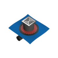 Душевой трап Square 10x10 см, горизонтальный, хром — фото 1, Трапы для душа