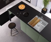 Мойка для кухни NOX 120 BRS 540x515x200 в комплекте с интегрированным сифоном — фото 2, Кухонные мойки