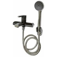 Смеситель для ванны Haiba HB60805-7 Черный Хром — фото 4, Для душа и ванны