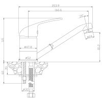 Смеситель для кухни Rossinka Y40-22 Хром — фото 2, Смесители для кухни